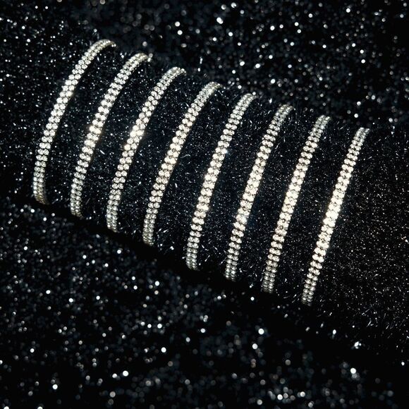 ZARA JEWEL RHINESTONE BRACELETS PACK OF TWO - Picture 2 of 6